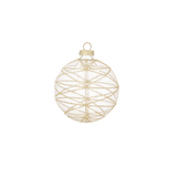 Pallina di Natale in Vetro Trasparente Dorata Ø8 cm – Decori Assortiti