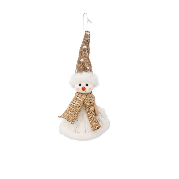 Pendente di Natale Pupazzo di Neve, Babbo Natale, Orsetto o Renna Marrone 11 x 12 cm