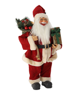 Babbo Natale Rosso in Piedi con Sacco 60 cm