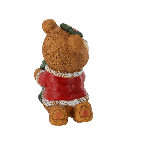 Figura Natalizia Orsetto con Albero Luminosa LED 28 x 17 x 32 cm