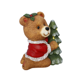 Figura Natalizia Orsetto con Albero Luminosa LED 28 x 17 x 32 cm