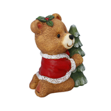 Figura Natalizia Orsetto con Albero Luminosa LED 28 x 17 x 32 cm