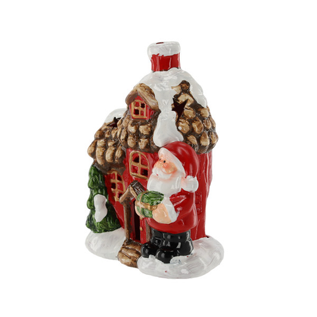 Casetta di Babbo Natale Decorativa 15 x 11 x 18,5 cm