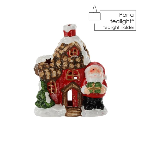 Casetta di Babbo Natale Decorativa 15 x 11 x 18,5 cm