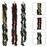 Festone Natalizio Verde per Albero Ø12 cm x 2,74 m – Fantasie Assortite