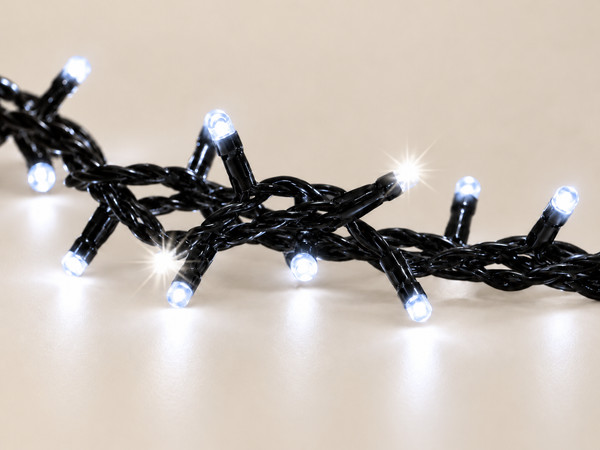 Catena Luminosa 300 LED Bianco Freddo con Flash – 18 m Interno/Esterno