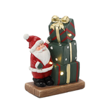 Figura di Babbo Natale con Regali Luminosa LED 15,6 x 8 x 19,8 cm