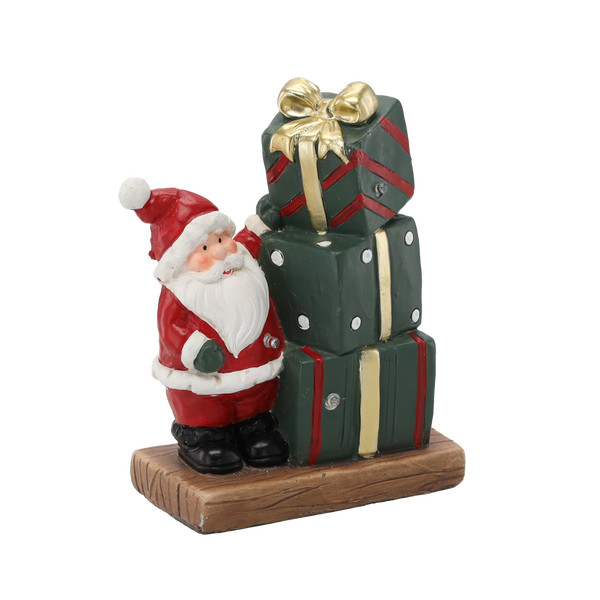 Figura di Babbo Natale con Regali Luminosa LED 15,6 x 8 x 19,8 cm