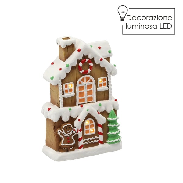 Casetta di Pan di Zenzero Luminosa LED 22 x 11,5 x 33,5 cm