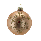 Pallina di Natale in Vetro Champagne Decorata 8 cm – Decori Assortiti