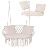 Altalena Doppia da Giardino con Cuscino Grigio o Crema – Relax Outdoor Comfort