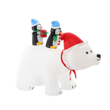 Orso Polare Gonfiabile con Pinguini 200 cm con Luci LED