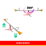 Altalena da Giardino 2 in 1 Kruzzel Bilico Giostra 360° 2 Bambini 75kg