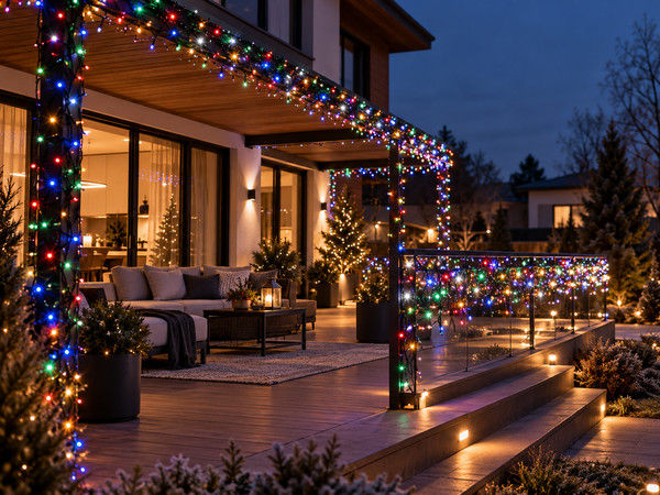 Catena Luminosa 1000 LED Multicolor con Flash – 53 m Interno/Esterno
