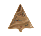 Piatto da Portata in Porcellana a Forma di Albero di Natale "Winter Coffee" 29,3 x 33,2 cm
