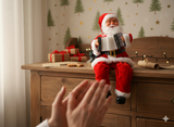 Babbo Natale Musicale e Animato con Fisarmonica e Luci RGB 40,5 cm