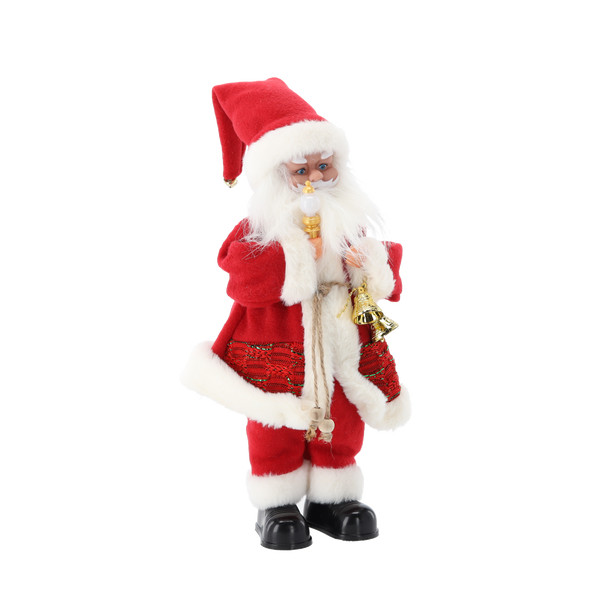 Babbo Natale Musicale e Animato con Candela e Luci RGB 40,5 cm