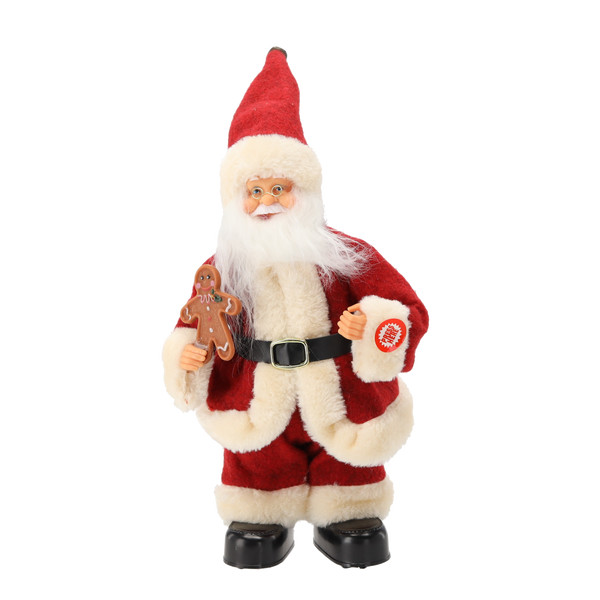 Babbo Natale con Pan di Zenzero che Balla e Canta 30 cm