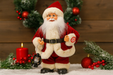 Babbo Natale con Lanterna che Balla e Canta 30 cm