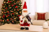 Babbo Natale Musicale e Animato con Violino e Luci LED 30,5 cm