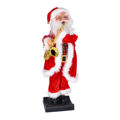 Babbo Natale Musicale e Animato con Sassofono 81 cm