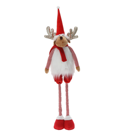 Renna di Natale con Gambe Regolabili 60-100 cm Rossa – Bambina o Bambino