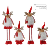 Renna di Natale con Gambe Regolabili 60-100 cm Rossa – Bambina o Bambino