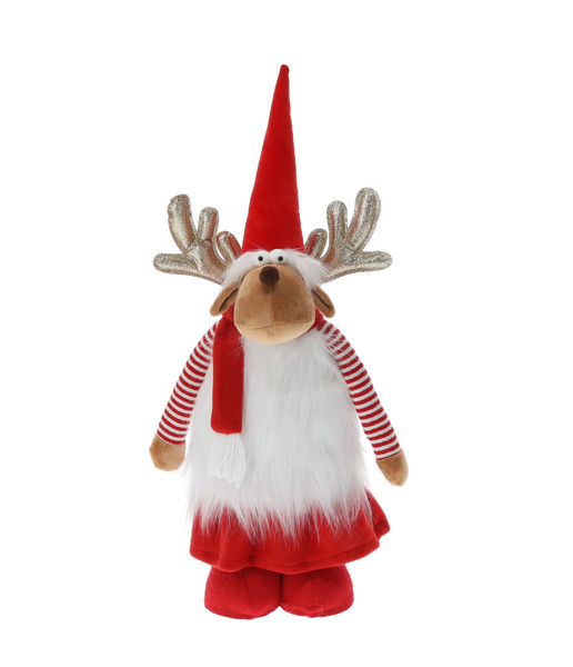 Renna di Natale con Gambe Regolabili 60-100 cm Rossa – Bambina o Bambino