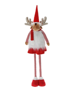 Renna di Natale con Gambe Regolabili 60-100 cm Rossa – Bambina o Bambino