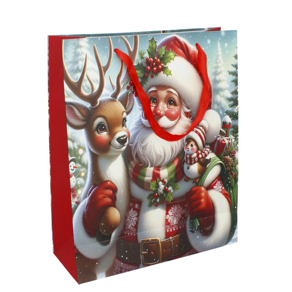 Sacchetto Regalo Natalizio 26 x 32 x 10 cm – Fantasie Assortite