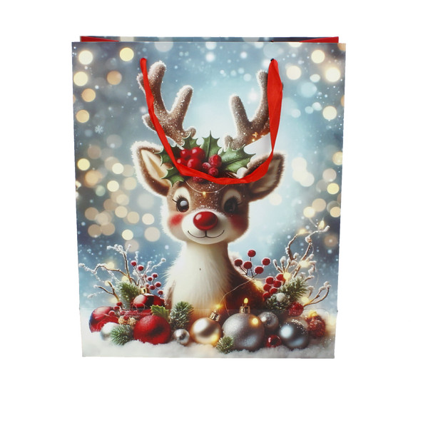 Sacchetto Regalo Natalizio 26 x 32 x 10 cm – Fantasie Assortite