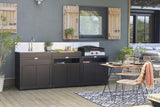 Cucina Outdoor Le Marquier 3 Moduli NerI Lavello Acciaio Inox