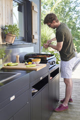 Cucina Outdoor Le Marquier 3 Moduli NerI Lavello Acciaio Inox