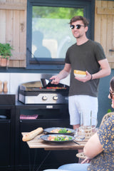 Cucina Outdoor Le Marquier 3 Moduli NerI Lavello Acciaio Inox