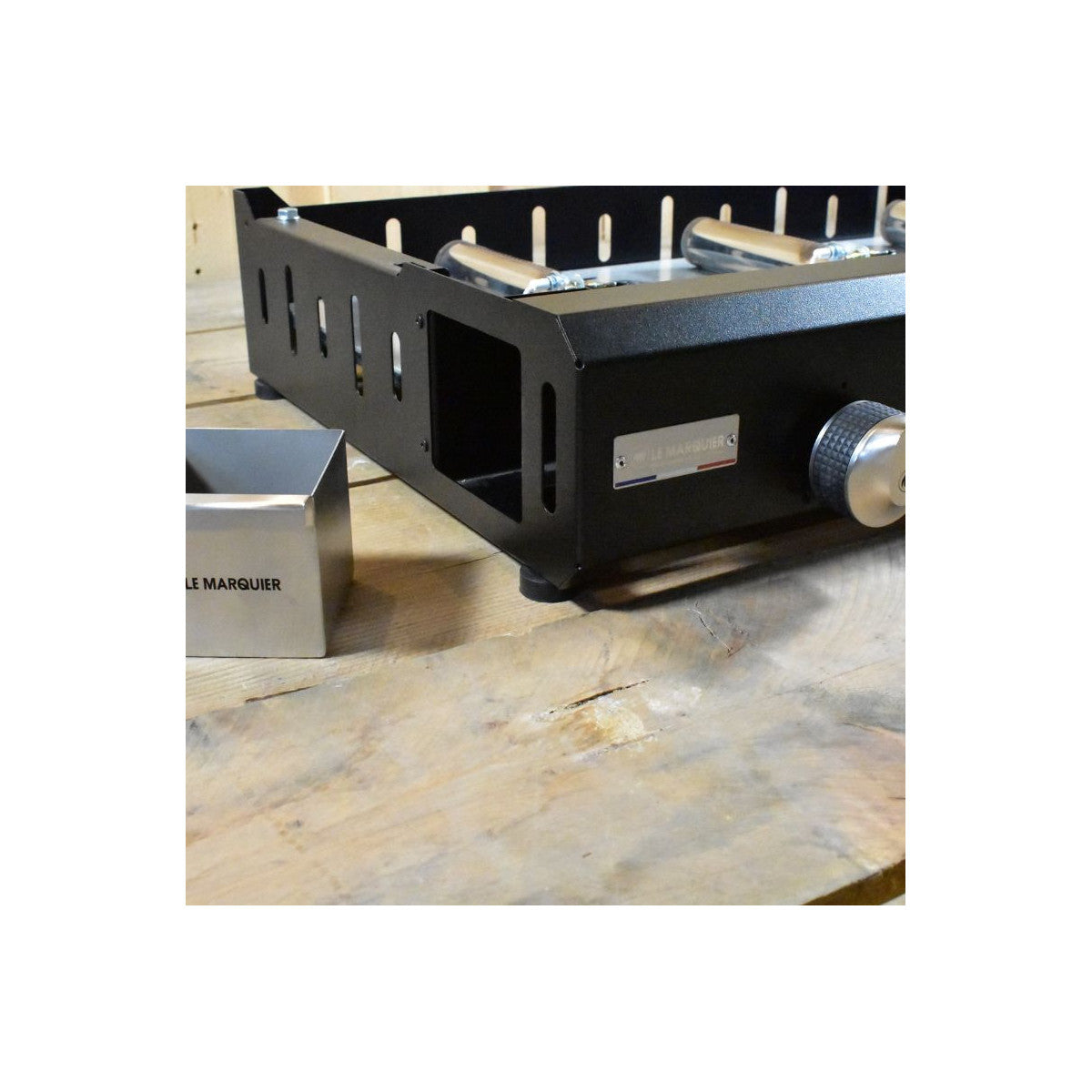 Le Marquier AMALIA PRO 360 Nera – Piastra a Gas GPL in Ghisa Smaltata 6,9 kW