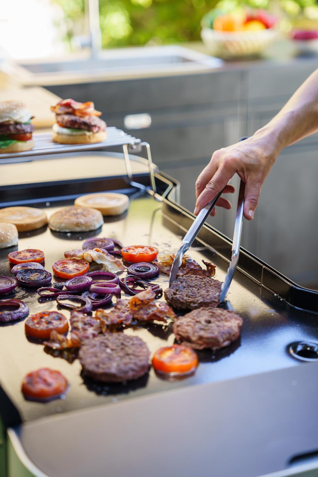 Le Marquier Exclusive 375 – Piastra a Gas GPL 6,9 kW con 3 Zone di Cottura, Ghisa Smaltata 75×40 cm, Inox 304