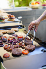 Le Marquier Exclusive 375 – Piastra a Gas GPL 6,9 kW con 3 Zone di Cottura, Ghisa Smaltata 75×40 cm, Inox 304