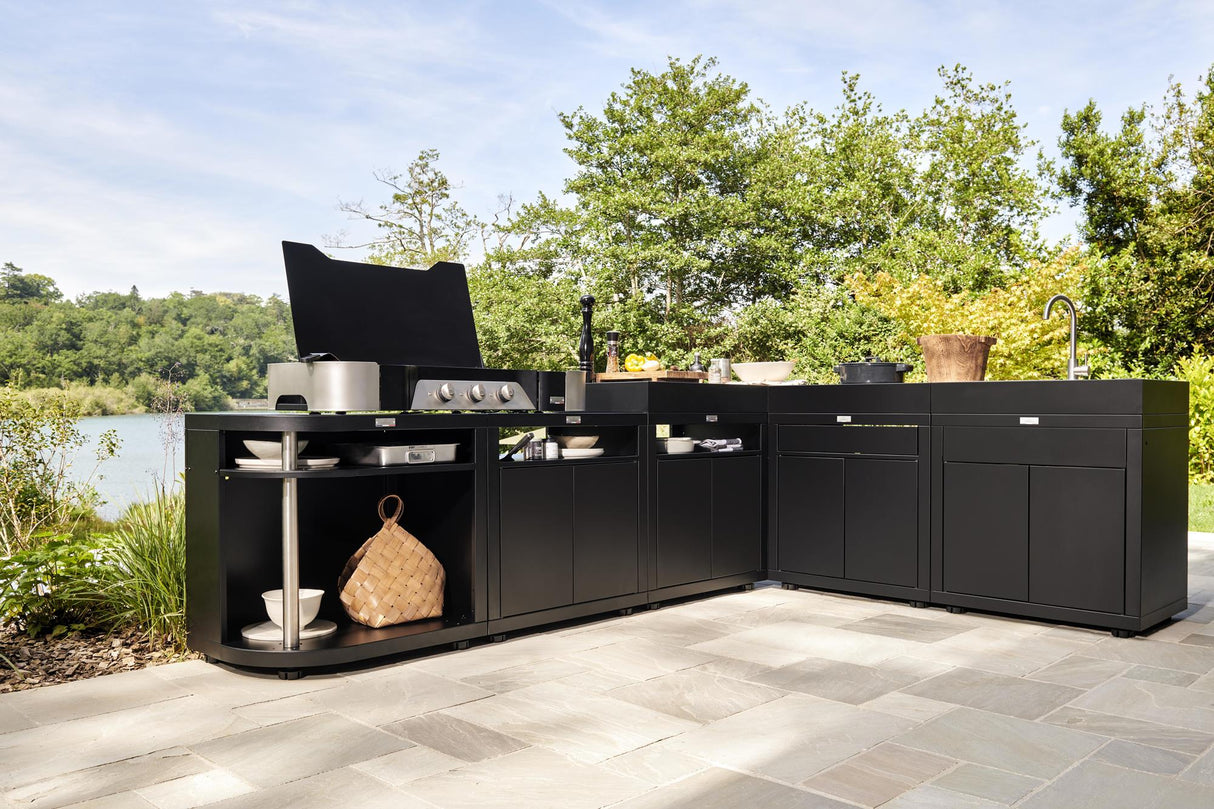 Le Marquier Exclusive 375 – Piastra a Gas GPL 6,9 kW con 3 Zone di Cottura, Ghisa Smaltata 75×40 cm, Inox 304