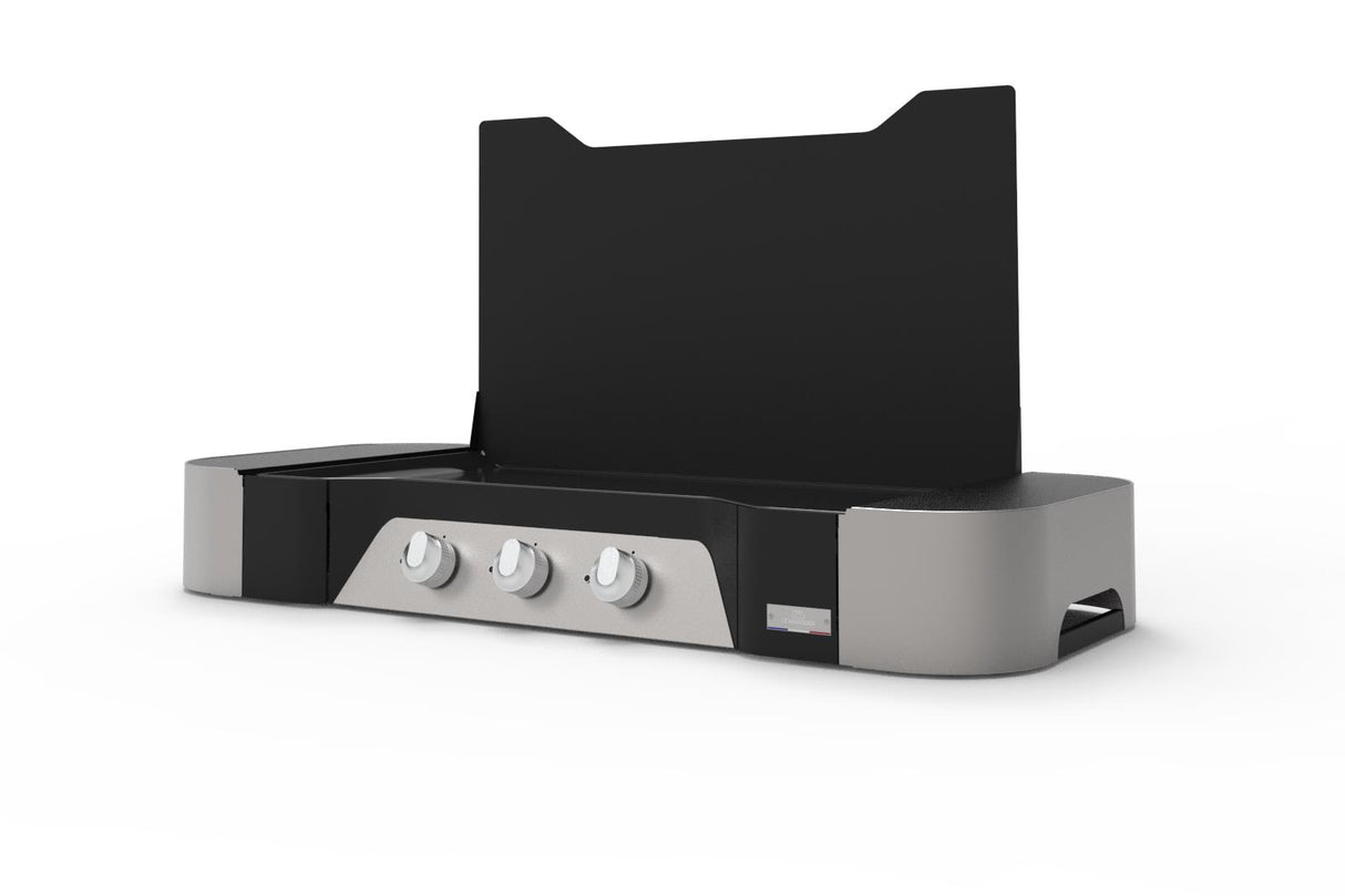 Le Marquier Exclusive 375 – Piastra a Gas GPL 6,9 kW con 3 Zone di Cottura, Ghisa Smaltata 75×40 cm, Inox 304