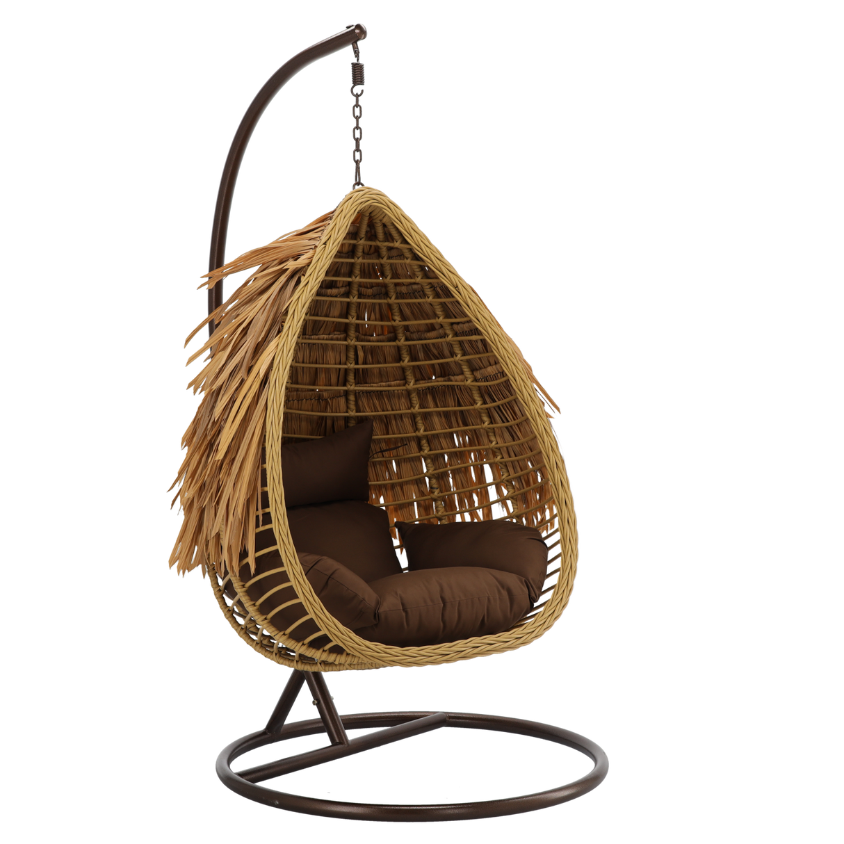 Poltrona Sospesa da Giardino Aztec con Cuscino Incluso Design Naturale