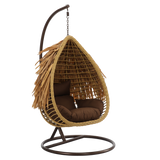 Poltrona Sospesa da Giardino Aztec con Cuscino Incluso Design Naturale