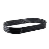 Orto Rialzato da Giardino Ovale 240 x 120 x 30 cm in Acciaio