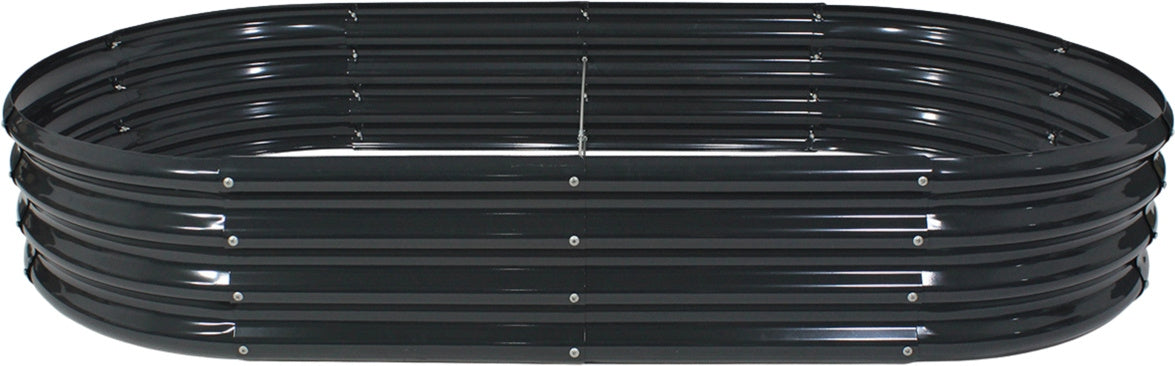 Orto Rialzato da Giardino Ovale 240 x 120 x 30 cm in Acciaio