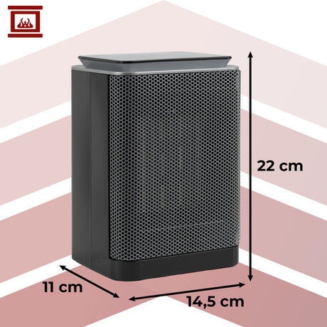 Termoventilatore ceramico verticale 1500W con display LED, timer 24h e oscillazione
