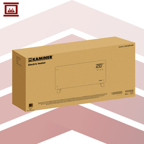 Termoventilatore elettrico in vetro 2500W WiFi + telecomando – X-SHAPE, timer settimanale