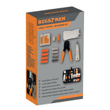 Set tester e crimpatrice di rete RJ45/RJ11 145 pz – con valigetta, connettori e fascette incluse