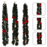 Festone natalizio verde 12 cm x 2,74 m