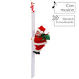 Babbo Natale che sale la scala 20,5 cm