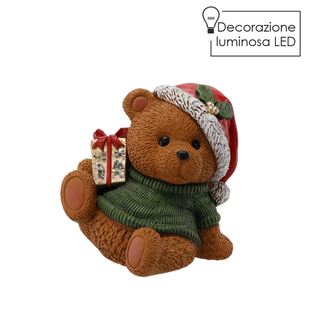 Figura orsetto con regalo LED