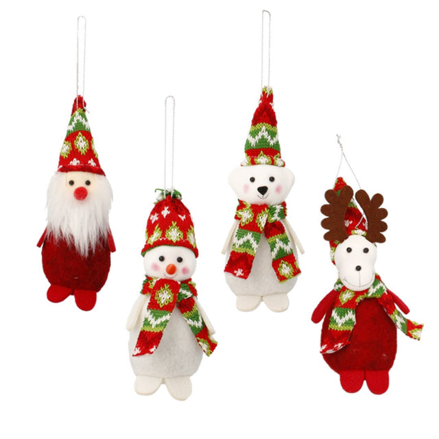 Pendente di Natale rosso verde 5 x 12 cm